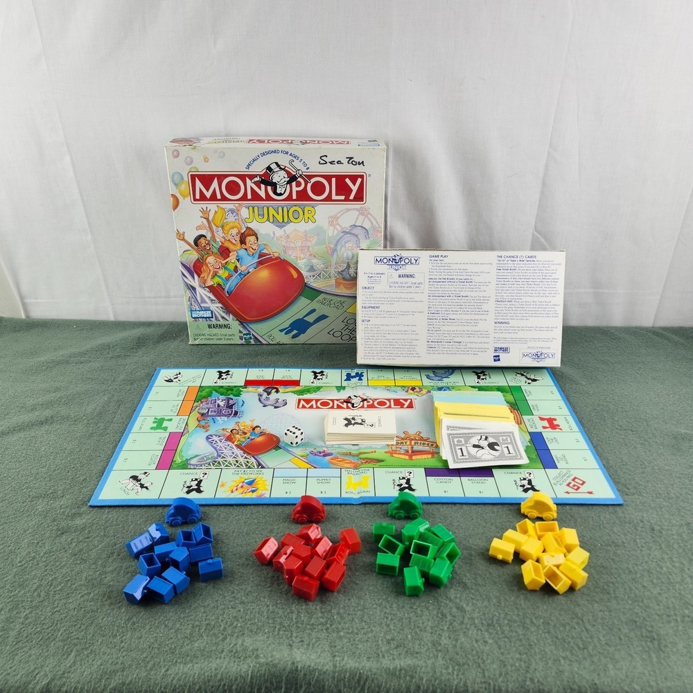 1999 Monopoly Junior Game by Parker Brothers Complete